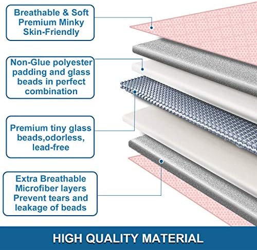 Huloo Sleep Weighted Blanket Twin 12lbs for Adult(48"×72",Pink) Breathable Soft Minky Weighted Throw Blanket for All Season,Heavy Blanket with Premium Glass Beads - Image 5