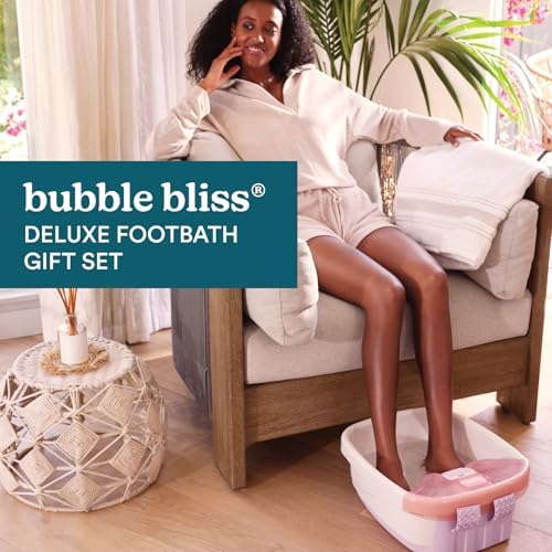 Homedics Bubble Bliss Deluxe Footbath Gift Set Maintain Heat Foot Spa - Image 2