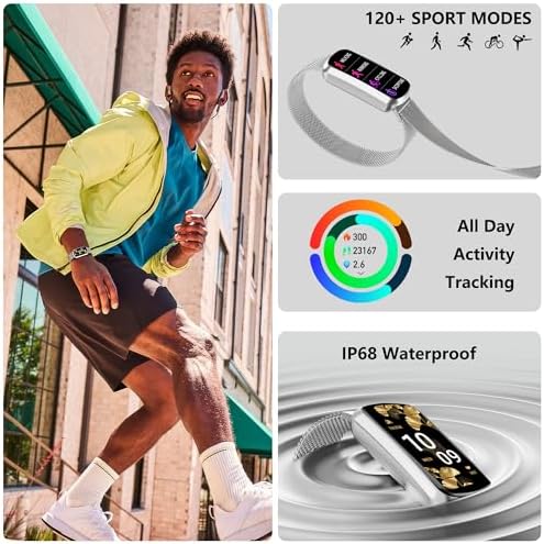 Health Fitness Tracker, Smart Watch with 24/7 Heart Rate, Activity Tracker with Blood Pressure and Blood Oxygen Monitor, 120 Sport Mode Waterproof Sleep Tracker for Women Men - Image 4