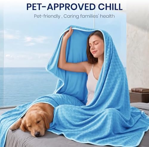 Topcee Cooling Blanket 108"x90" for Hot Sleepers Summer Cold Blanket - Image 3
