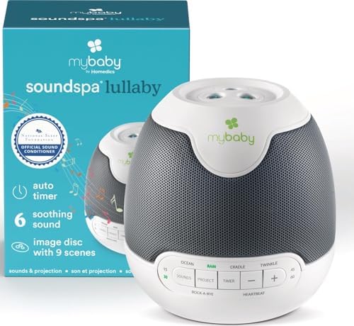 MyBaby Lullaby Sound Machine & Projector Baby Sleep Machine by Homedics