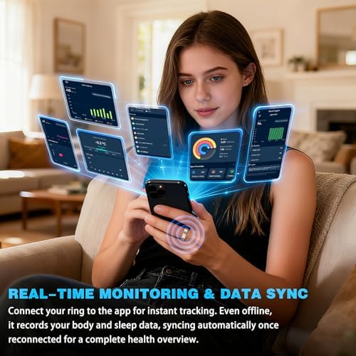 Smart Ring Women Men, Fitness Tracker, No Subscription, Sleep, Silver 10 - Image 3