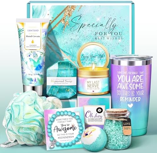 Birthday Gifts for Women, Relaxing Spa Gift Basket Self Care Gift by GEMTEND