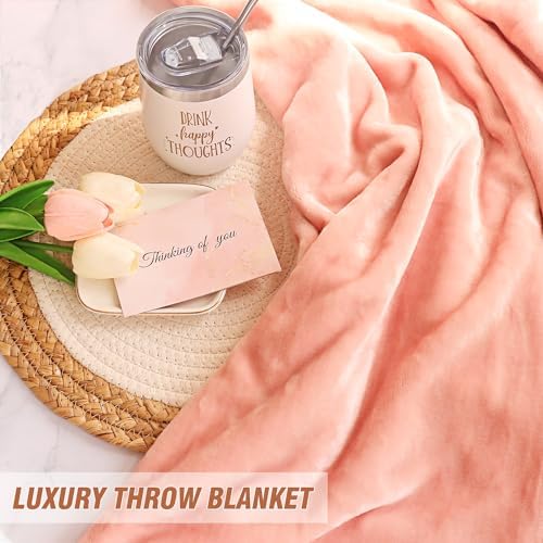 Birthday Gifts for Women, Unique Happy Birthday Gift Basket Self Care Package Bday Ideas with Luxury Flannel Blanket for Mom Her Best Friends Sister Wife Friendship - Image 3