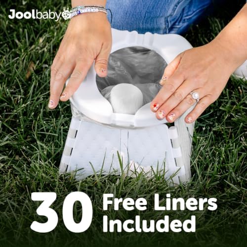 Jool Baby Portable Potty Training Chair with Travel Bag and 30 Liners, Foldable, Indoor/Outdoor Use, Camping (Gray) - Image 5
