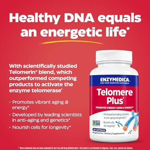 Enzymedica Telomere Plus - Telomerase Activity Support Supplement - 30 Caps - Image 4