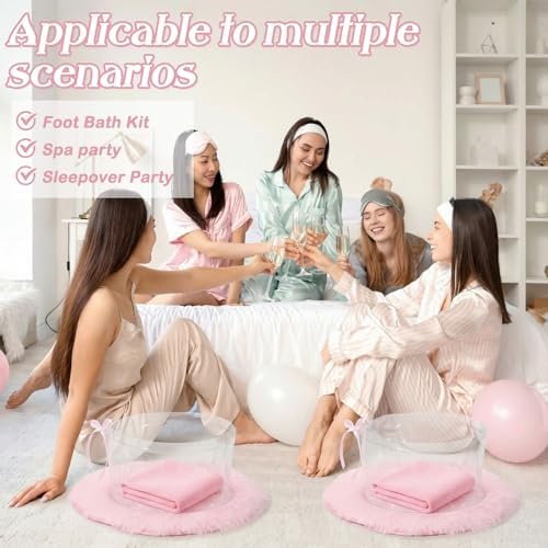 Hunnmingre 18 Pcs Foot Spa Kit for Girls, Pink - Image 4