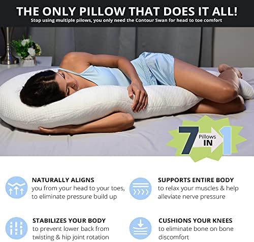 Contour Swan Body Pillow w/Pillowcase Cool XL - As Seen on TV (Pack of 2) - Image 2