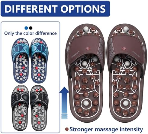 BYRIVER Deep Tissue Foot Massager Tool, Massage Slippers Sandals Flip Flops, Neuropathy Arthritis Back Plantar Fasciitis Pain Relief, Xmas Gifts for Dad Mom Coworkers Runners(02XS) - Image 5