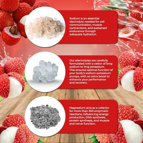 Santa Cruz Paleo Electrolyte Powder, Lychee Flavor, Sugar Free Hydration Drink Mix with Himalayan Pink Salt, Sea Salt, Magnesium Glycinate, Potassium Chloride, Sweetened with Stevia, 30 Servings - Image 3