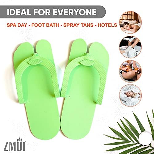 12 Pairs Eva Disposable Pedicure Slippers Anti-Slip Party Pack ZMOI Collection - Image 5