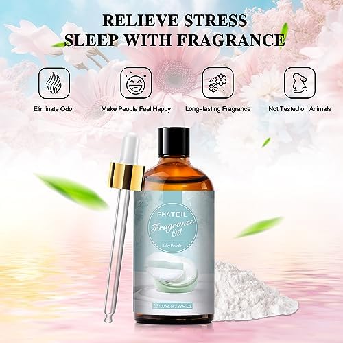 PHATOIL Baby Powder Fragrance Oil for Diffuser Aromatherapy 3.38FL.OZ - Image 4
