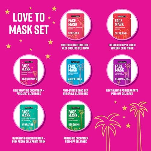 Freeman 14 Piece Love To Mask Variety Pack, Face Masks - Image 3