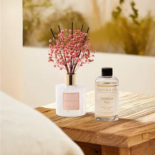 COCORRÍNA Refill - Sandalwood Rose 6.7 Fl.oz Reed Diffuser Refill with 8 Sticks - Image 5
