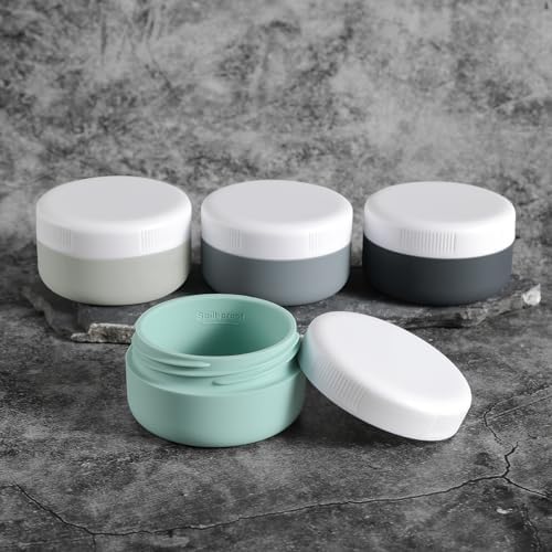 Kuangre Travel Containers for Toiletries, Silicone Cream Jars BPA-Free, Leak-proof 1.35oz Travel Size Containers, Portable Size Silicone Jars with Lid for Cosmetic Face Hand Body Cream (4 Pack) - Image 5
