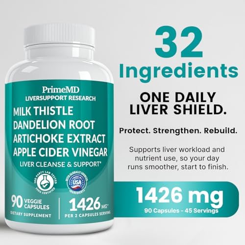 PrimeMD 32-in-1 Liver Support Milk Thistle, Artichoke & Beetroot, 90ct - Image 2