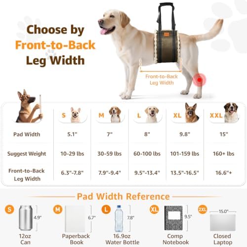 Adjustable Dog Sling for Large Dogs Hind Leg Support Weak Legs Mobility Aid - Image 3