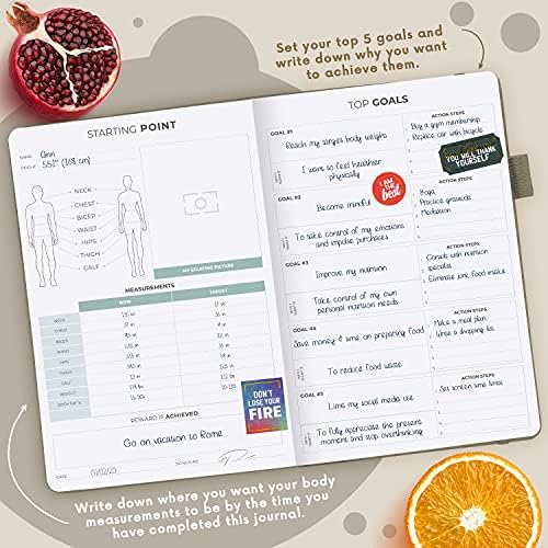 Clever Fox Wellness Planner & Food Journal for Weight Loss, A5 Pearl - Image 3