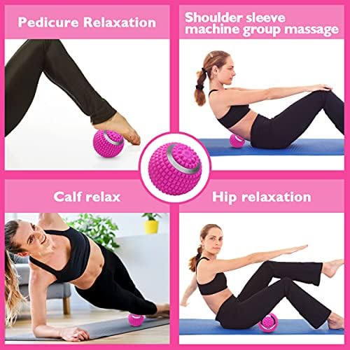 Vibrating Massage Ball 4-Speed High-Intensity Fitness Yoga Massage Roller, Relieving Muscle Tension Pain & Pressure Massaging Balls (Pink) - Image 6