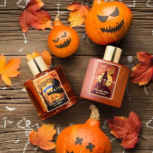 COCORRÍNA Reed Diffuser - Pumpkin Chai 6.7 fl oz Scented Diffuser with 8 Sticks Home Fragrance Bathroom Shelf Decor (Halloween Collection) - Image 6