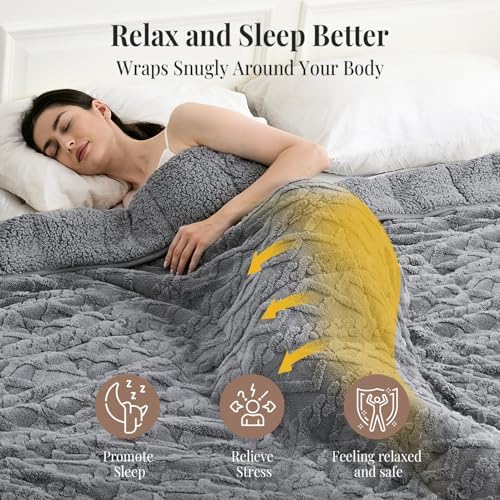 Topblan Weighted Blanket Full Size 15lbs, 48 x 72 for Adults in Bed - Image 5