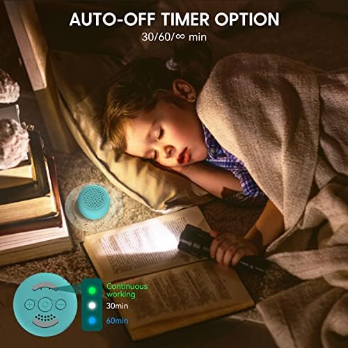 Babelio White Noise Sound Machine for Adults Kids Baby, Mini, 15 Non-looping Sounds, Timer, Memory Function, Easy to Pocket and Travel Cyan - Image 6