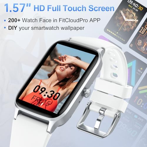 Jugeman Smart Watch for Men Women, 1.57" Smartwatch (Answer/Make Call), 2026 New Fitness Tracker with 110+Sport Modes, Heart Rate/Sleep Monitor, IP68 Waterproof, Smartwatches for Android iOS White - Image 5