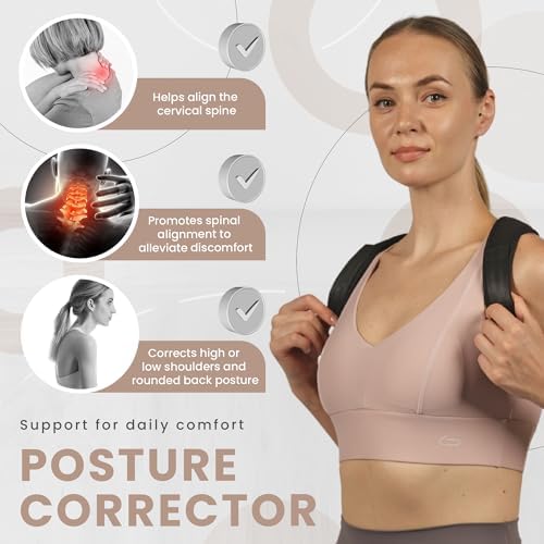 Posture Corrector Just For Women - Adjustable Back Brace - Full Spine Support & Alignment Pain Relieves Neck, Shoulder, Clavicle & Lumbar Pain Breathable & Comfortable - Sizes Medium & Large Perfect for Office. - Image 2