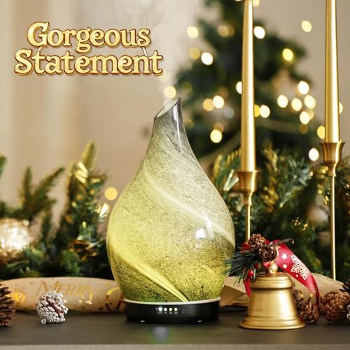 Porseme Essential Oil Diffuser 280ml Handmade Glass Diffuser 7H Runtime - Image 4