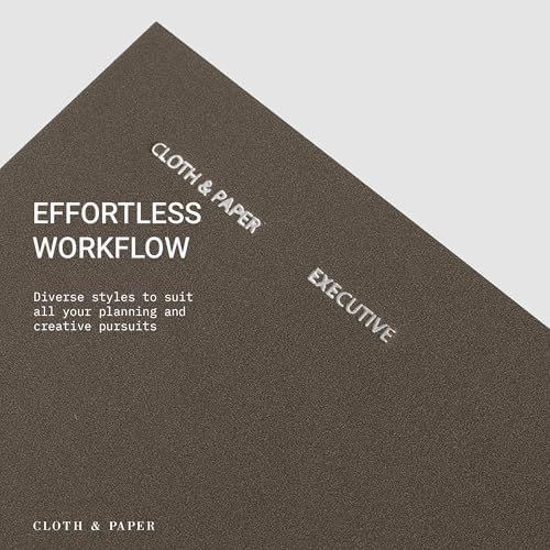 Cloth & Paper Travel Notebook | Executive Notes – Café Noir | Pocket Plus Executive Notebook 3.2" x 6" | Professional Notebook with Date, Day & Subject Layout for Meetings & Work – Soft Touch Cover - Image 5