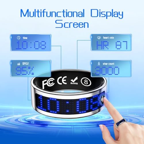 Smart Ring Fitness & Health Tracker with Display Screen for Men Women - Image 4