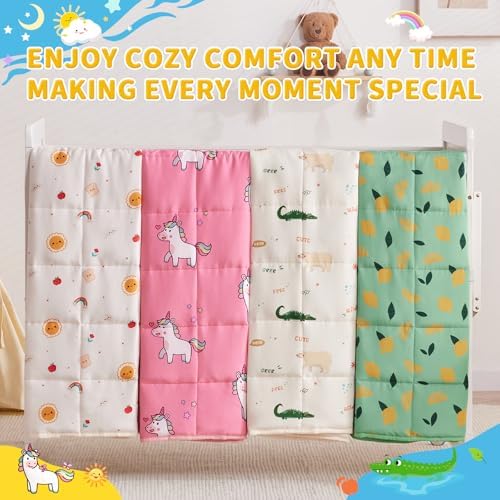 anfie Weighted Blanket (40"x60" 5lbs), Weighted Blanket Cooling Blanket for Resting,Throw Size Breathable Blanket with Premium Glass Bead(Little Unicorn) - Image 7