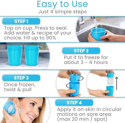 Arctic Flex Ice Roller for Face, Eyes & Neck (2 Pack) - Facial Ice Cube - Image 5