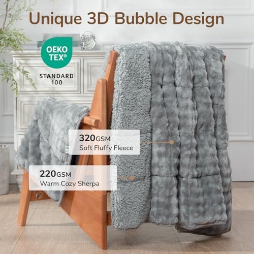 Cottonblue Fleece Weighted Blanket 20lbs for Adults Queen Size 60"x80" Soft - Image 3