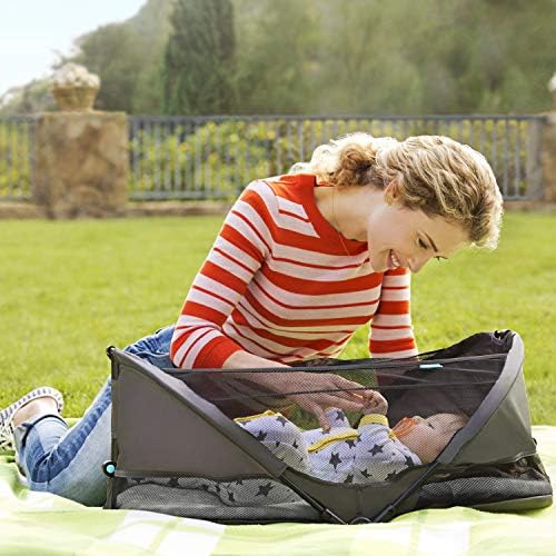 Munchkin Brica Baby Travel Pod, Infant and Baby Travel Essential for Flying and Car Travelling, Easy Setup, Portable, Grey - Image 2