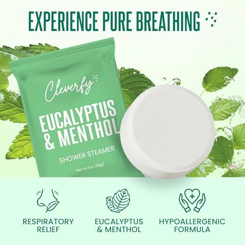 Cleverfy Eucalyptus Shower Steamers, Aromatherapy Gifts for Men, 18 Tablets - Image 5