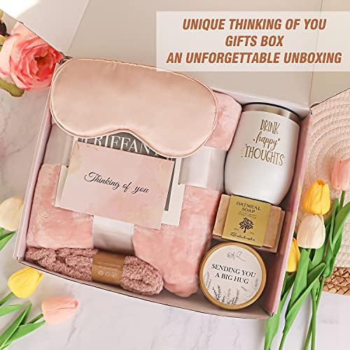 Birthday Gifts for Women, Unique Happy Birthday Gift Basket Self Care Package Bday Ideas with Luxury Flannel Blanket for Mom Her Best Friends Sister Wife Friendship - Image 2
