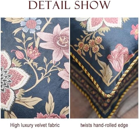 patdrea Designer Velvet Throw Pillow Cover,Set of 2,12"x20"-OldgardenA - Image 4