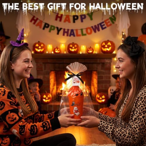 Glitopper 12 Sets/ 49 Pcs Halloween Bulk Gifts for Women, Cups and Socks - Image 4