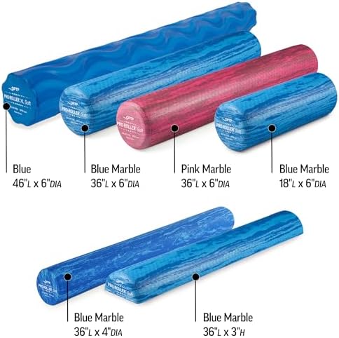 OPTP PRO-Roller Soft Density Foam Roller – Round, Short Blue, 18" x 6" - Image 6