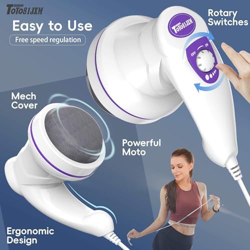 TOTO81JXM Electric Cellulite Massager – Body Sculpting Machine with 8 Massage Heads, Lymphatic Drainage & Skin Tightening for Belly Stomach Leg, Lipo Roller Massager After Surgery, Adjustable Speed. - Image 5