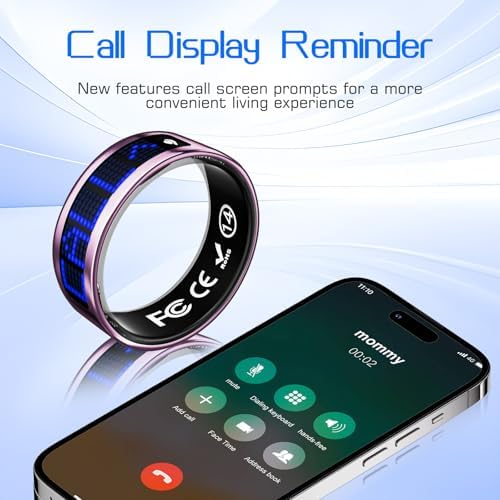 Smart Ring Fitness & Health Tracker with Display Screen for Men Women - Image 3