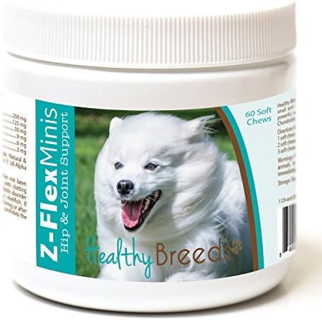 Healthy Breeds American Eskimo Dog Z-Flex Minis Hip and Joint Support Soft Chews 60 Count by HealthyBreeds