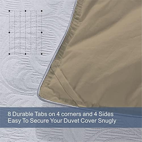 MAPLE DOWN Soft Comforter Twin Duvet Insert-Down Alternative Comforter with Corner Tabs for All Season-Lightweight Breathable Brushed Microfiber Machine Washable (Light Brown 68”x90”) - Image 5