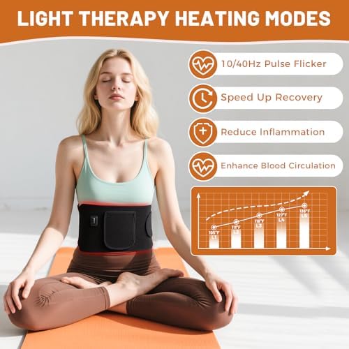 Red Light Therapy for Body, Infrared Light Therapy for Shoulder Waist Muscle, Upgraded 3 in 1 Led Beads, 660nm Red Light & 850nm Near Infrared Light Therapy Belt - Image 2