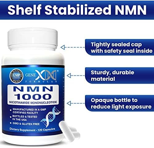 Genex Formulas NMN 1000mg Dose Stabilized Form 99% Pure Supplement 120 Caps - Image 5