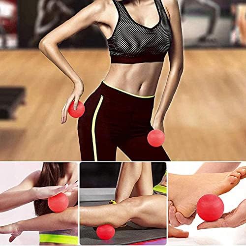 WOVTE Massage Lacrosse Ball for Sore Muscles, Shoulders, Neck, Back, Foot, Body, Deep Tissue, Trigger Point, Muscle Knots, Yoga and Myofascial Release (Red) - Image 5