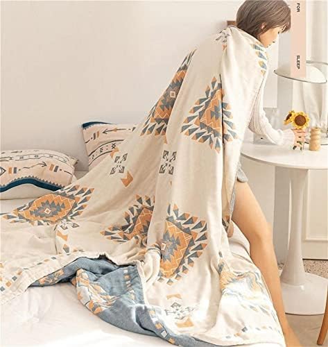 MSGKV Summer Cotton Muslin Boho Throw Blanket 60"x80" for Couch Bed - Image 6