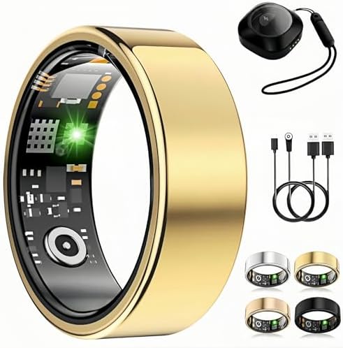 Smart Ring for Women Men, Fitness Ring without Subscription, Gold,12 by AutrefoisElf
