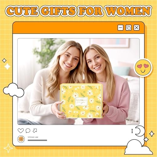 Gift Baskets for Women Unique Birthday Gifts for Women self care cheer up gifts set pick me up gift box for Woman teen girls best friend Sister Ladies Friendship Her - Inspirational Yellow Present - Image 7